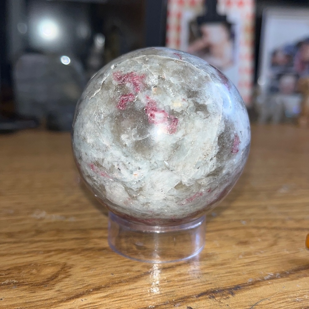 Pink tourmaline sphere